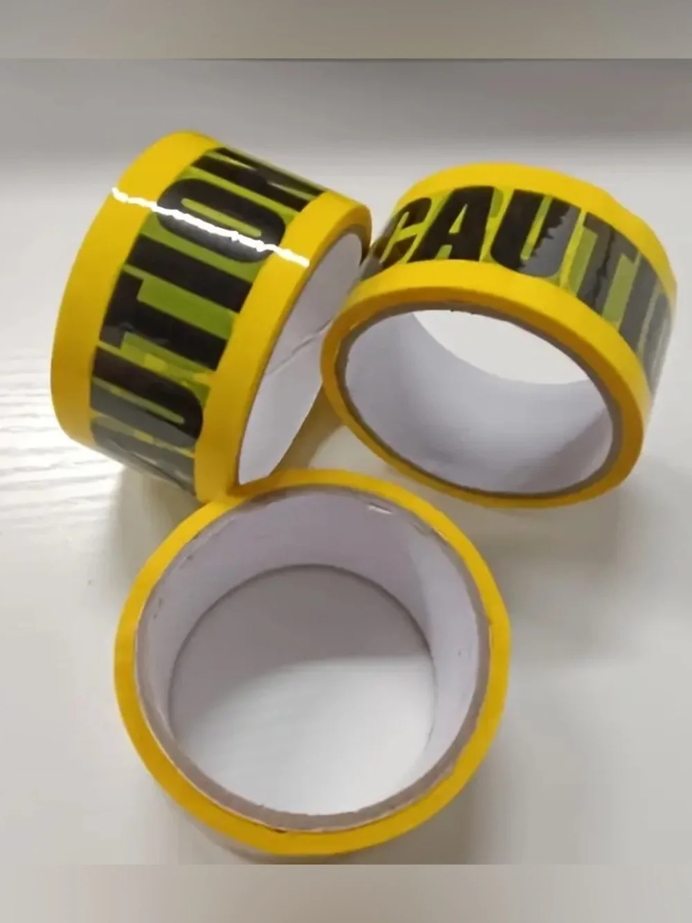 Yellow CAUTION Party Tape - Premium Safety Barrier Black Lettering (2x Available